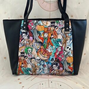 custom tim burton character tote purse